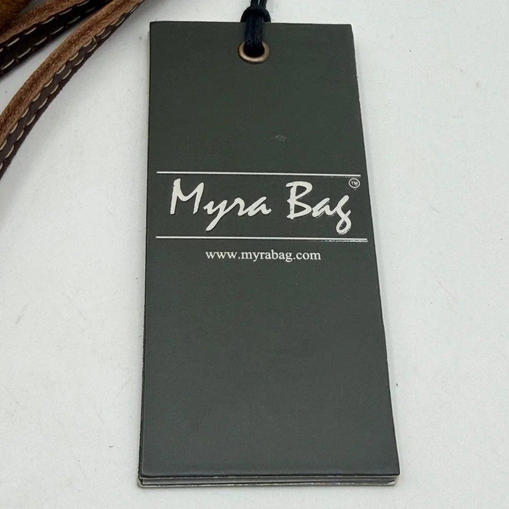 Myra Bag Brown White Cowhide Hair-on-Hide Wristlet Clutch Bag NEW Rodeo Rustic